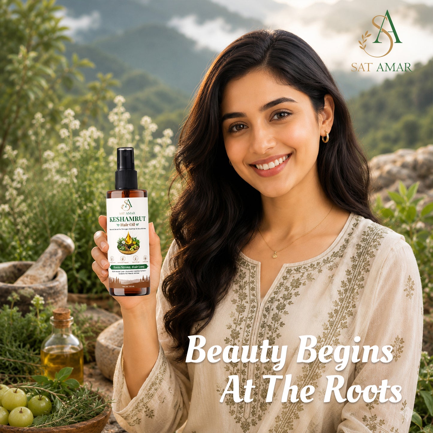 🌿 SAT AMAR KESHAMRUT HAIR OIL 🌿