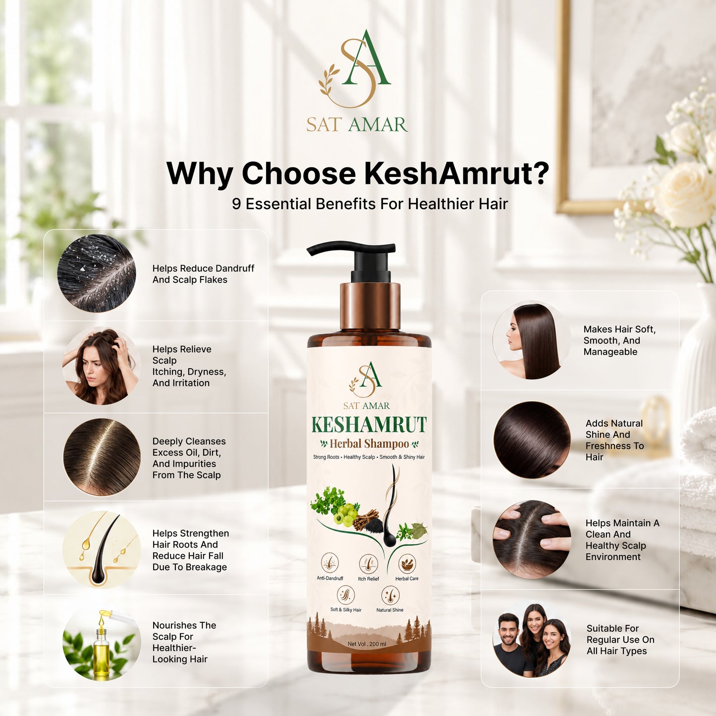Sat Amar KeshAmrut Herbal Shampoo