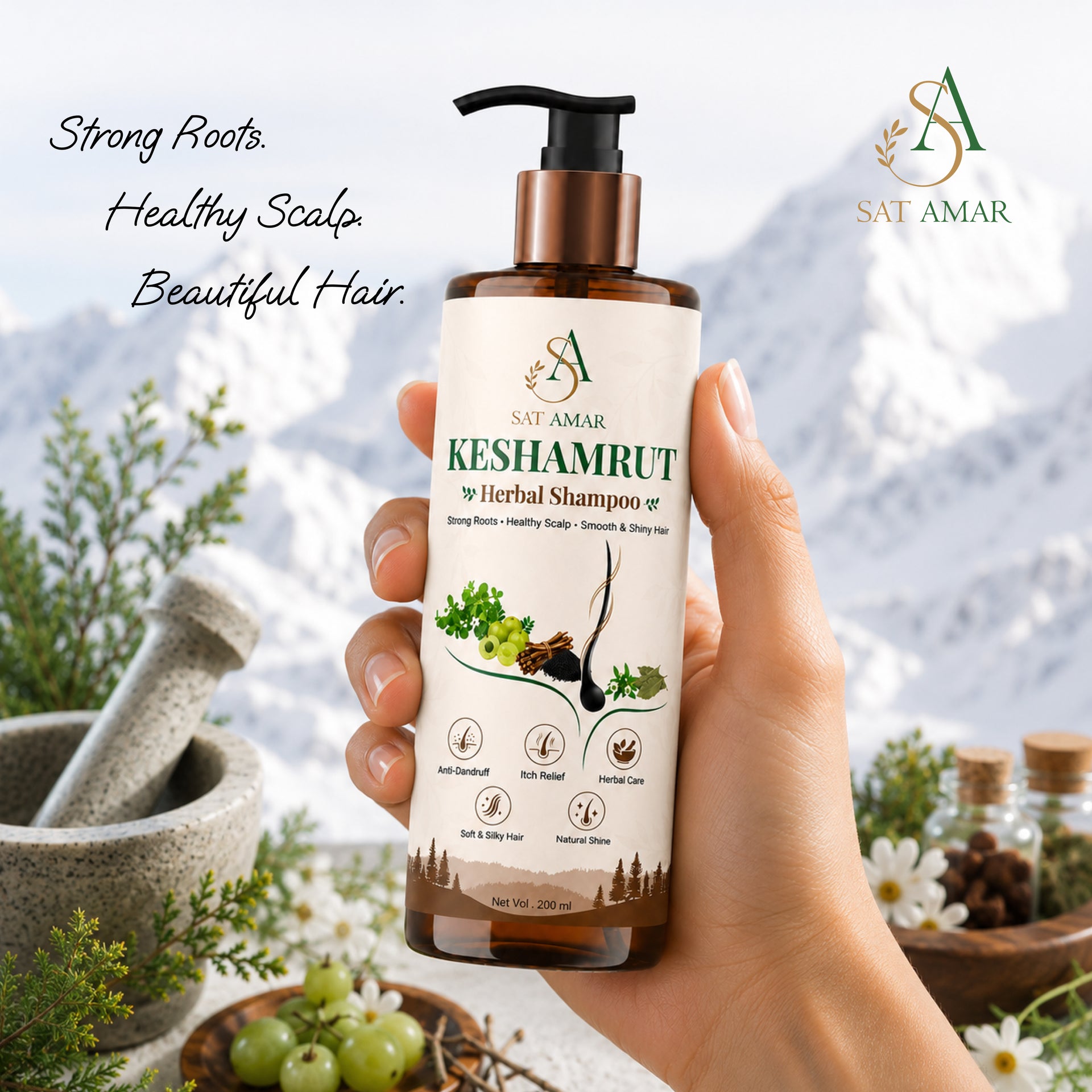 Sat Amar KeshAmrut Herbal Shampoo